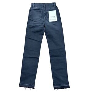 Frame Denim Jeans Womens 24 Le Sylvie Slender Straight Black Straight Leg NWT